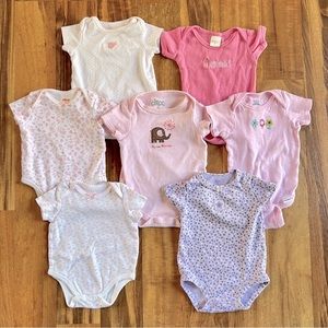 Bundle of 9 Baby Girl Onesies, size 3mo